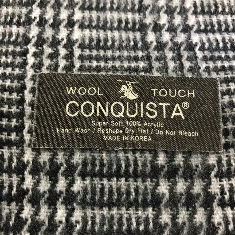 Men's Wool Touch Plaid Scarf by Conquista
